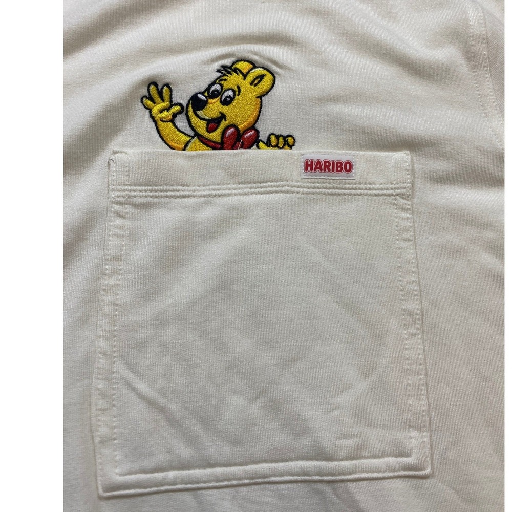 Haribo Gummy Bear Button Up Shirt Cream 1X Oversized JCPENNEY‎ NWT NEW DEADSTOCK